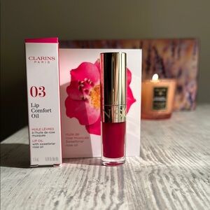 New Clarins Lip Comfort Oil - 03 Cherry